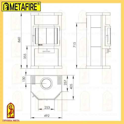 Печь - камин " Ока призматик " фото 2