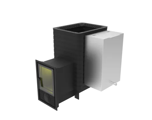 Печь банная " Фаворит " 15 Д - 2 со стеклом 230х270 ( под бак 35 л или теплообменник ) фото 5