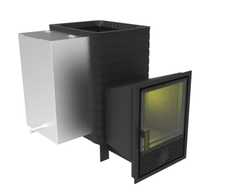 Печь банная " Фаворит " 15 Д - 1 со стеклом 320х320, ( под бак 35 л или теплообменник ) фото 3