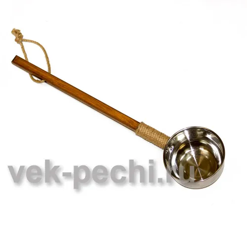 Ковш 1 л ( кедр / нерж ) с нержавеющей чашей