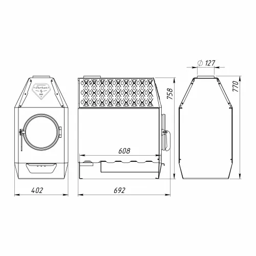 Печь отопительная Стокер Термо - 300 ( Ермак ) фото 2