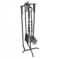 Набор для камина 4 предмета на стойке Высокий ( бронза ) М ковка в . 85 см