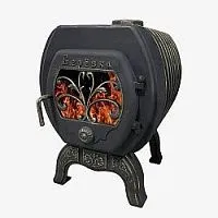 Печь отопительно - варочная чугунная " Березка 200 " дверца со стеклом