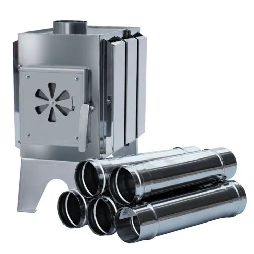 Мобильная печь " Турист " ( дымоход 80 мм ) Сибирь фото 2