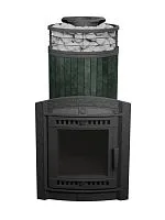 Печь банная "Атмосфера XL" Верде Гватемала ламель+сетка С ТОННЕЛЕМ ПроМеталл