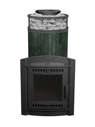 Печь банная "Атмосфера XL" Верде Гватемала ламель+сетка С ТОННЕЛЕМ ПроМеталл