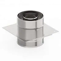 Монтажная площадка стеновая, одностенная  100 мм, нержавейка 1,0мм