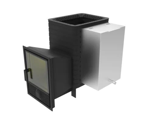 Печь банная " Фаворит " 15 Д - 1 со стеклом 320х320, ( под бак 35 л или теплообменник ) фото 2