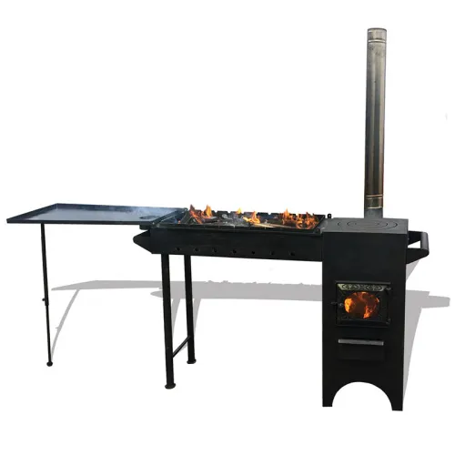 Печь - мангал " Березка " со стеклом  