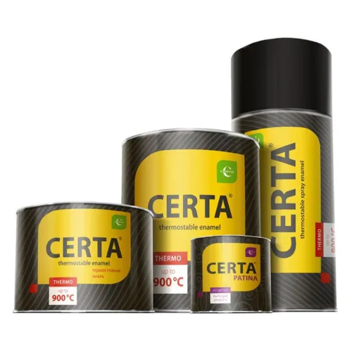 Краска термостойкая БЕЛАЯ  аэрозоль 0,52 л ЦЕРТА