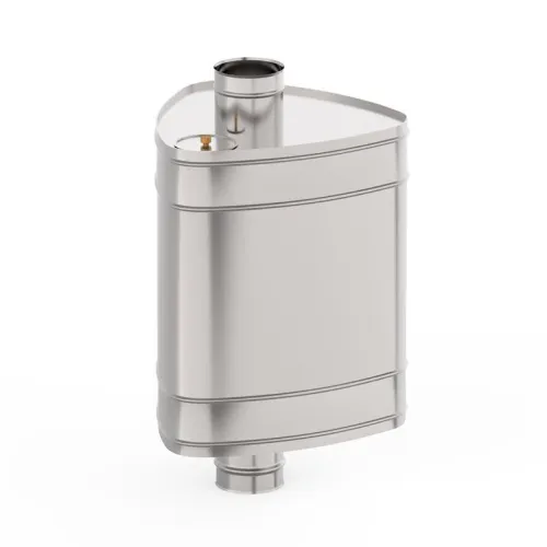 Бак УРАЛ 70 л на трубе для печи, нержавейка 0,8мм 