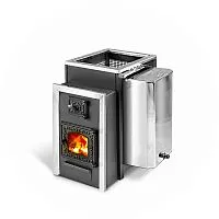 Печь банная 8-6 мм Радуга 21 со СТЕКЛОМ Б - под навесной бак Универсал. (бак приобретается отдельно)