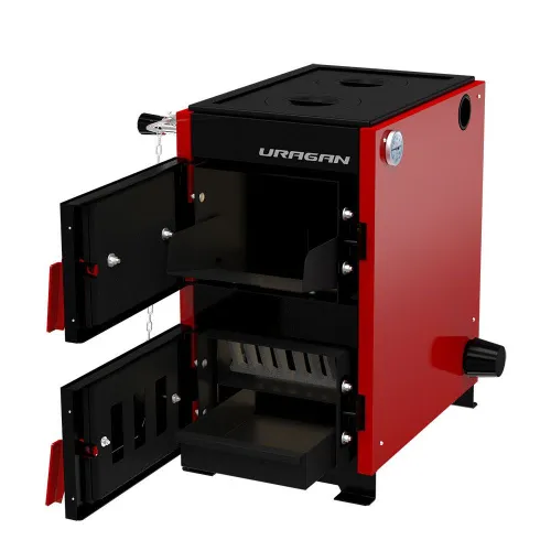 Котел отопительный "Ураган-20" 2 конфорки до 200 м. кв.  фото 3