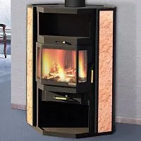 Печь - камин " Печора Аква пристенно - угловая " 