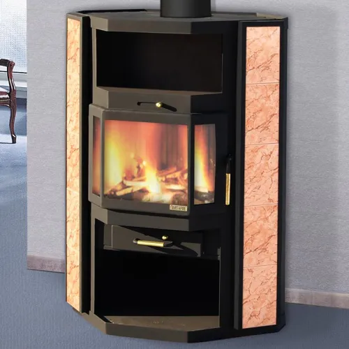 Печь - камин " Печора Аква пристенно - угловая " 