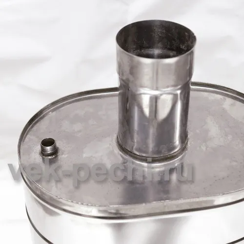 Бак на трубе для печи 43 л  d 115,  нержавейка  0,8 мм   фото 3