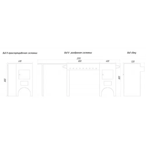 Печь - мангал " Березка Эксклюзив "  со стеклом ( ковка ) фото 2