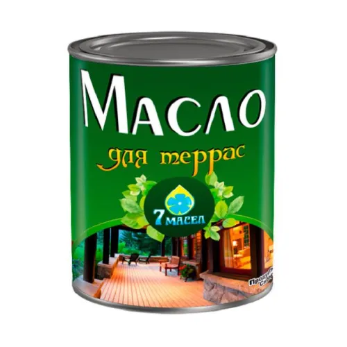 Масло для террас, беседок, балконов, садового паркета 0,9 л      7Масел