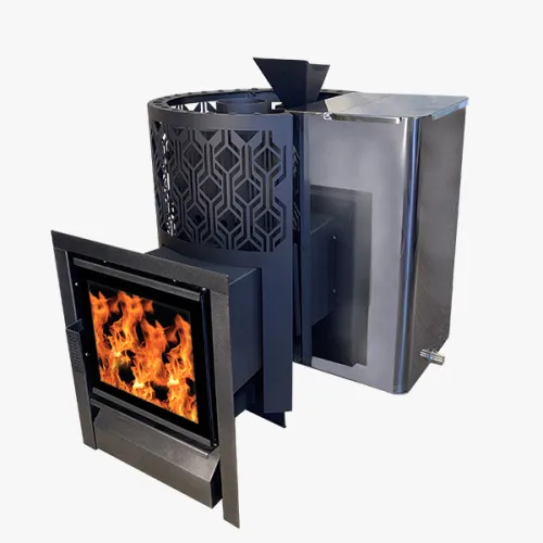 Печь банная " Народная " 26 нерж. AISI 430  со стеклом каминным ( сетка разборная ) ЗАКРЫТАЯ КАМЕНКА фото 7