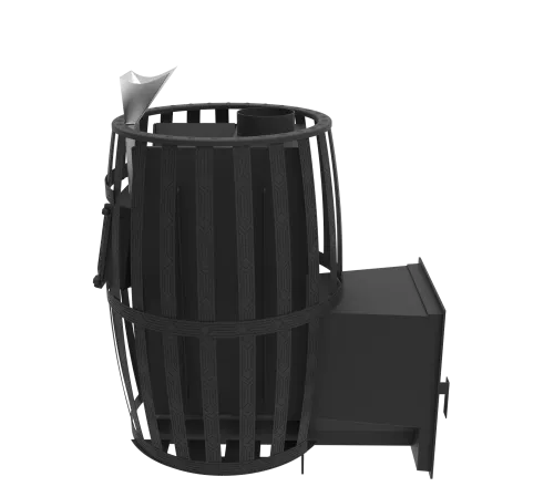 Печь банная " Витязь 18 Д - 1 со стеклом 320х320, сетка ЗАКРЫТАЯ КАМЕНКА d 130 фото 5