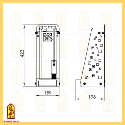 Набор для камина НКА - 20 мд ( " малыш " 2 предмета + совок ) фото 3