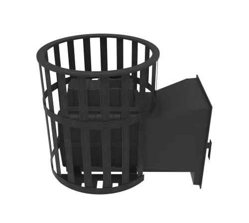 Печь банная чугунная  " Воевода " 20 Д - 1 со СТЕКЛОМ 320х320, сетка фото 4