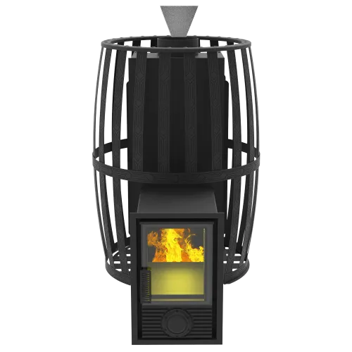 Печь банная " Витязь " 18 Д - 2 со стеклом 230х270, сетка, ЗАКРЫТАЯ КАМЕНКА d 130 фото 5