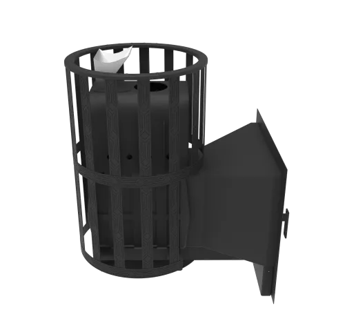 Печь банная чугунная  " Воевода - Флагман " 15 ( сетка ) ЗАКРЫТАЯ КАМЕНКА фото 4