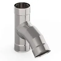 Тройник   45 гр.  130   нержавейка,   1,0 мм