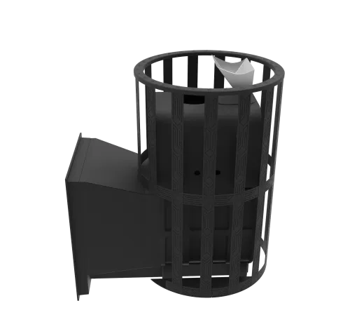 Печь банная чугунная  " Воевода " 15 Д - 1 со стеклом 320х320, сетка, ЗАКРЫТАЯ КАМЕНКА фото 5