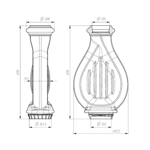 Конвектор "Лира" 150М-130М (цв. Черный чугун) ПроМеталл штрих...5039 фото 4