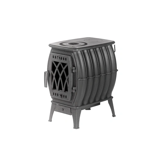 Печь чугунная отопительная с плитой "Бахта" (цв. Черный чугун) ПроМеталл