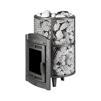 Печь чугунная банная "Атмосфера L" КТТ  сетка нержавейка ПроМеталл