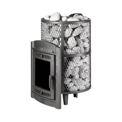 Печь чугунная банная "Атмосфера L" КТТ  сетка нержавейка ПроМеталл