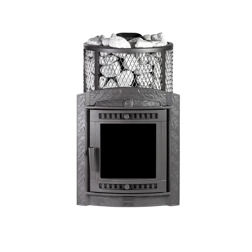 Печь чугунная банная "Атмосфера L" КТТ  сетка нержавейка ПроМеталл фото 2