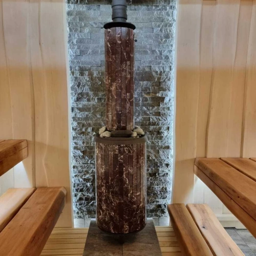 Печь банная "Атмосфера XL" в ламелях "Россо Леванто" ПроМеталл фото 4