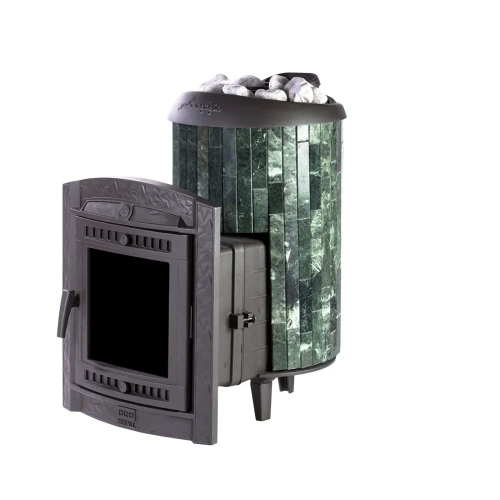 Печь банная "Атмосфера L" в ламелях "Змеевик" ПроМеталл