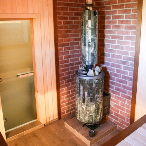 Печь банная "Атмосфера XL" в ламелях "Жадеит" ПроМеталл фото 3