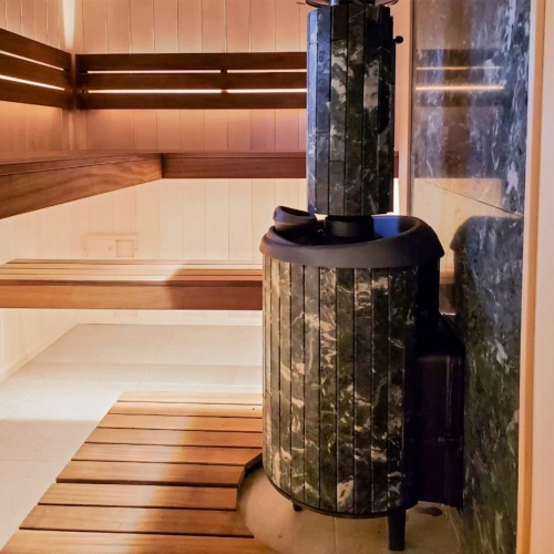 Печь банная "Атмосфера L" в ламелях "Пироксенит" ПроМеталл фото 4