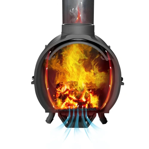 Печь чугунная отопительная с плитой "Тайга" PRO ПроМеталл фото 2