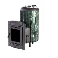 Печь банная "Атмосфера XL" в ламелях "Змеевик" ПроМеталл