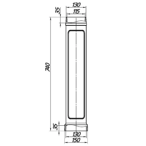Чугунный дымоход D 115 L 740 (цв. черный) ПроМеталл штрих...5770 фото 2