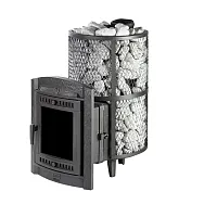 Печь чугунная банная "Атмосфера XL" сетка нержавейка ПроМеталл штрих...4957