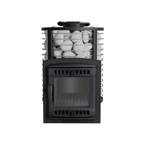 Печь чугунная банная "Атмосфера М" сетка-ПРУТОК нержавейка ПроМеталл фото 6