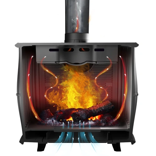 Печь-камин чугунный  "Маэстро II" ПроМеталл фото 6