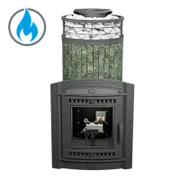 Печь банная "Атмосфера XL" Змеевик ламель+сетка с газовой горелкой ПроМеталл