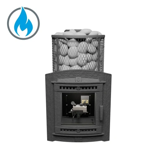 Печь банная "Атмосфера L" сетка нержавейка с газовой горелкой ПроМеталл   шртих... 3729 фото 2