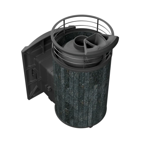 Печь банная "Атмосфера L" Пироксенит ламель+сетка с газовой горелкой ПроМеталл фото 7